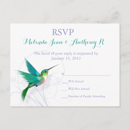 Carte postale RSVP Swirl (Devant)