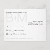 Carte postale RSVP texturée Gold Cafe (Dos)