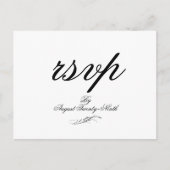 Carte postale RSVP Toile & Calligraphy Wedding (Devant)