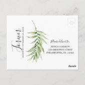 Carte postale RSVP Tropical Monstera Wedding (Dos)