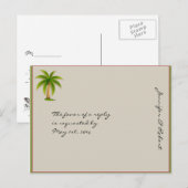 Carte postale RSVP Tropical Palm Tree (Devant / Derrière)