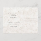 Carte postale RSVP Turquoise Rustic Seashell Weddi (Dos)