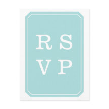 Carte postale RSVP Turquoise Simply Elegant Weddin