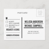 Carte postale RSVP vintage (Dos)