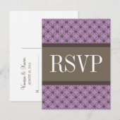 Carte postale RSVP Violet Fancy Lattice (Devant / Derrière)