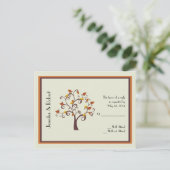 Carte postale RSVP Whimsical Fall Tree Wedding (Debout devant)