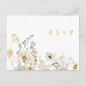Carte postale RSVP Whimsical Fleur sauvage Wedding (Devant)