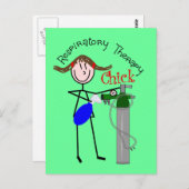 Carte Postale RT Chick O2 Tank et Ambu Personnages en allumettes (Devant / Derrière)