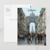 Carte Postale Rua Augusta - Lisbonne (Devant / Derrière)