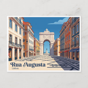Carte Postale Rua Augusta Lisbonne Portugal