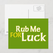 Carte Postale Rub Me for Luck (Devant / Derrière)
