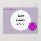 Carte Postale Ruban à fleurs violettes Modèle par Kenneth Yoncic (Devant)