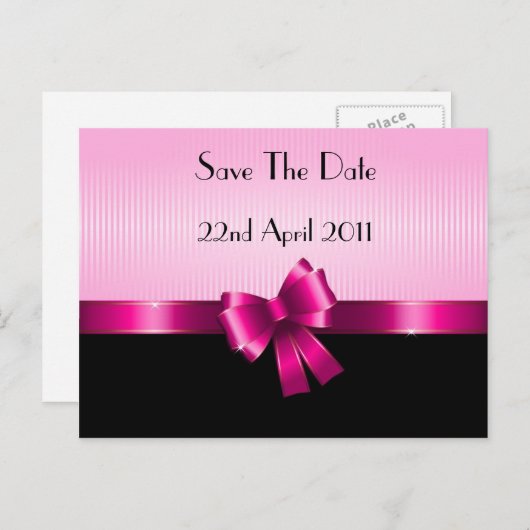 Carte postale 'Ruban à sauvegarder la date' (Devant / Derrière)