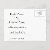 Carte postale 'Ruban à sauvegarder la date' (Dos)