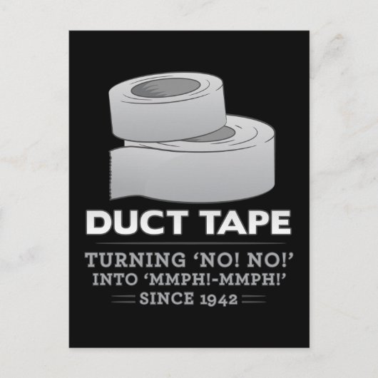 Carte Postale ruban adhésif - non ! non! à mi/h ! mi/h ! drôle (Devant)