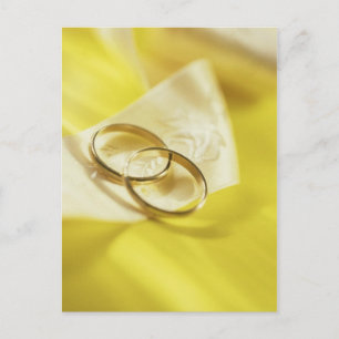 Carte Postale Ruban Anneaux mariages