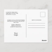 Carte Postale Ruban Arbre de Noël Entreprise Logo d'entreprise (Dos)