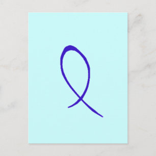 Carte postale Ruban bleu