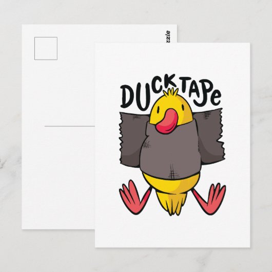 Carte Postale Ruban Canard Drôle (Devant / Derrière)