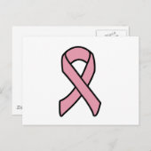 Carte Postale Ruban Cancer du sein (Devant / Derrière)