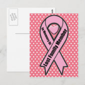 Carte Postale Ruban Cancer du sein (Devant / Derrière)