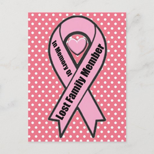 Carte Postale Ruban Cancer du sein (Devant)