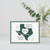 Carte Postale Ruban de curling Texas vert foncé Enregistrer la d (Debout devant)