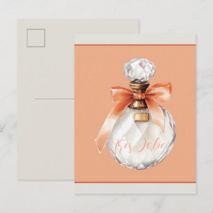 Carte Postale Ruban de flacon de parfum Très Jolie (très joli)