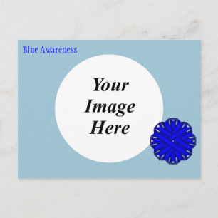 Carte Postale Ruban de fleurs bleues Modèle par Kenneth Yoncich