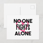 Carte Postale Ruban de sensibilisation au cancer du sein (Devant / Derrière)