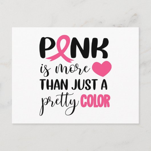 Carte Postale Ruban de sensibilisation au cancer du sein rose (Devant)