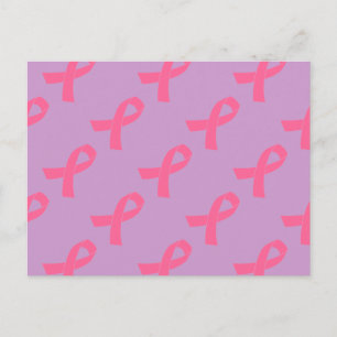 Carte Postale Ruban de sensibilisation au cancer rose