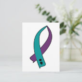 Carte Postale Ruban de sensibilisation au suicide (Debout devant)