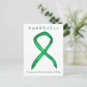 Carte Postale Ruban de sensibilisation aux traumatismes crâniens (Debout devant)