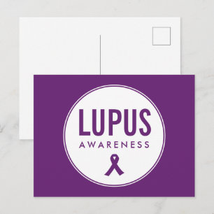Carte Postale Ruban de sensibilisation Lupus pourpre