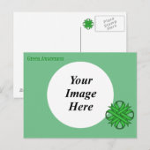 Carte Postale Ruban de trèfle vert par Kenneth Yoncich (Devant / Derrière)