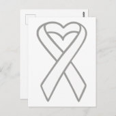 Carte Postale Ruban du cancer du poumon (Devant / Derrière)