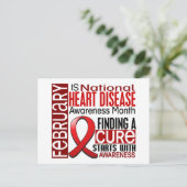 Carte Postale Ruban du mois de sensibilisation aux maladies card (Debout devant)