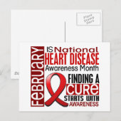 Carte Postale Ruban du mois de sensibilisation aux maladies card (Devant / Derrière)