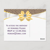 Carte Postale Ruban jaune avec motif Damas Variation (Dos)