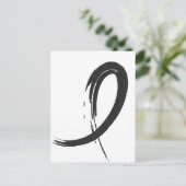 Carte Postale Ruban noir A4 du mélanome (Debout devant)