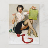 Carte Postale Ruban Pin Up (Devant)