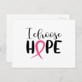 Carte Postale Ruban pour cancer du sein (Devant / Derrière)