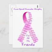 Carte Postale Ruban pour SMA (Devant / Derrière)