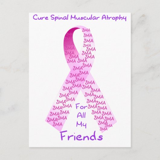 Carte Postale Ruban pour SMA (Devant)