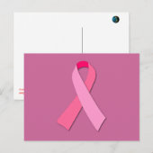 Carte Postale Ruban rose (Devant / Derrière)