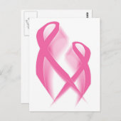 Carte postale Ruban rose (Devant / Derrière)