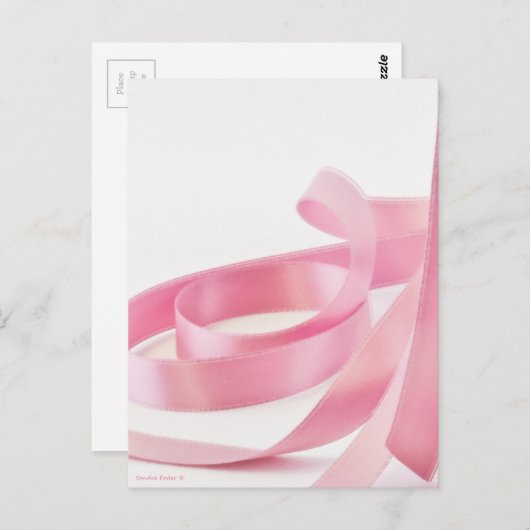 Carte Postale Ruban rose (Devant / Derrière)