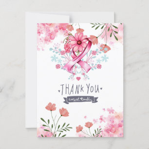 Carte Postale Ruban rose de sensibilisation au cancer du sein av