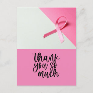 Carte Postale Ruban Rose Sensibilisation au cancer du sein